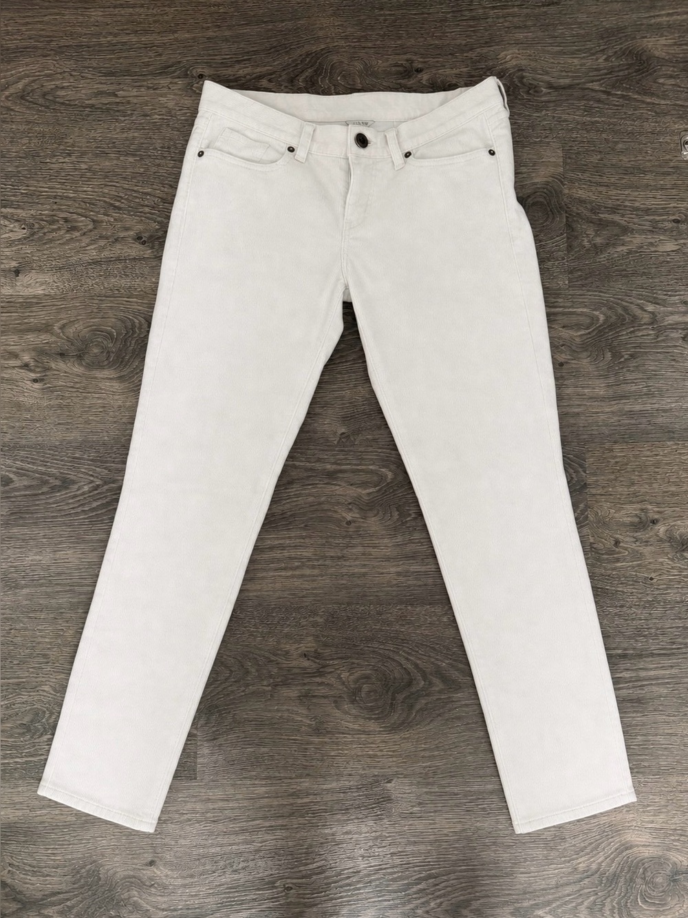 J.Crew White Corduroy Slim Skinny 5-Pocket Pants